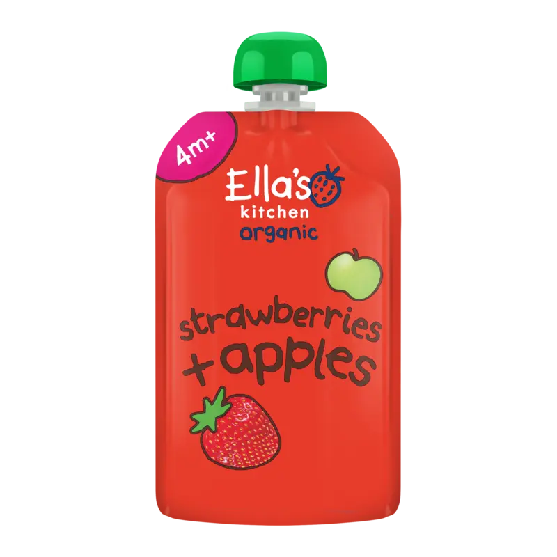 Knijpfruit strawberries + apples 4m+