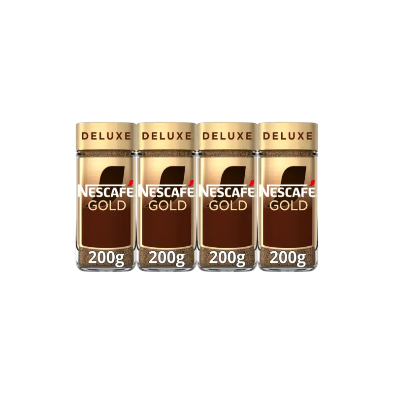 Nescafé Gold deluxe oploskoffie 4-pack