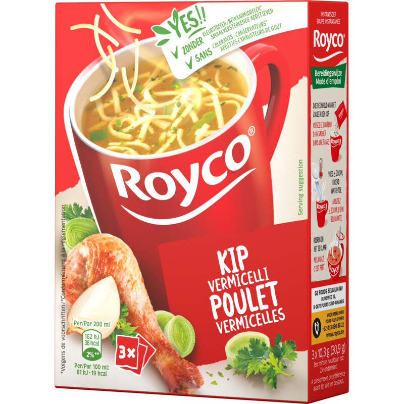 Een afbeelding van Royco Minute soup classic Kip vermicelli BEL