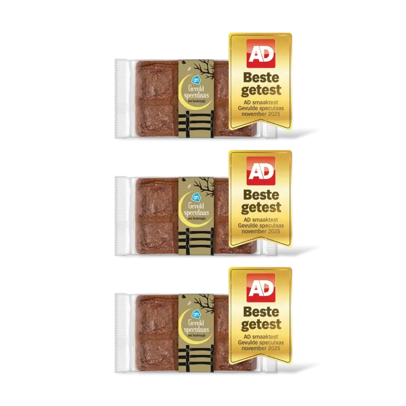 AH Gevuld speculaas met banketspijs 3-pack