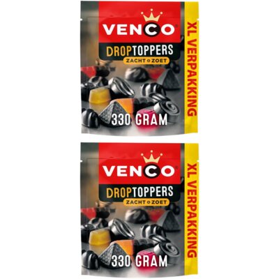 pdp-image-Venco Droptoppers zacht & zoet XL 2-pack