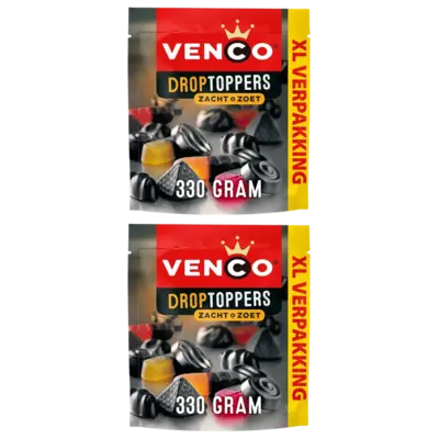pdp-image-Venco Droptoppers zacht & zoet XL 2-pack