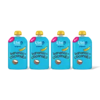 Ella's kitchen Bananen + kokos 4m+ bio 4-pack