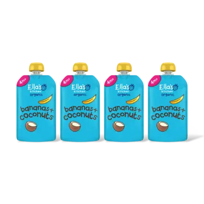 pdp-image-Ella's kitchen Bananen + kokos 4m+ bio 4-pack