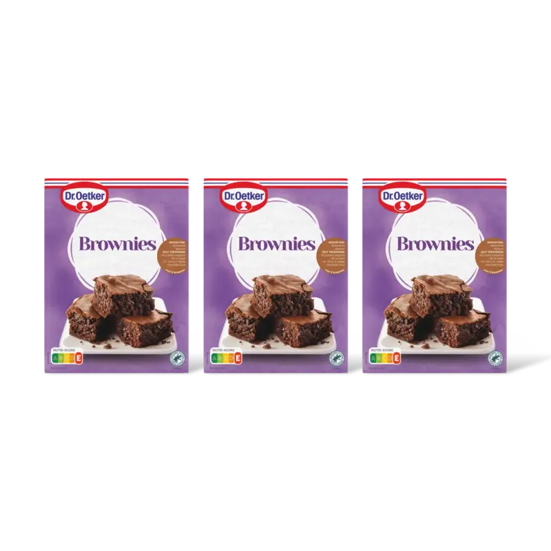 Dr. Oetker Mix voor brownies choco 3-pack