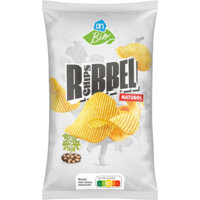 Een afbeelding van AH Biologisch Ribbelchips naturel