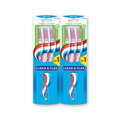 pdp-image-Aquafresh Clean & flex medium tandenborstel 2-pack