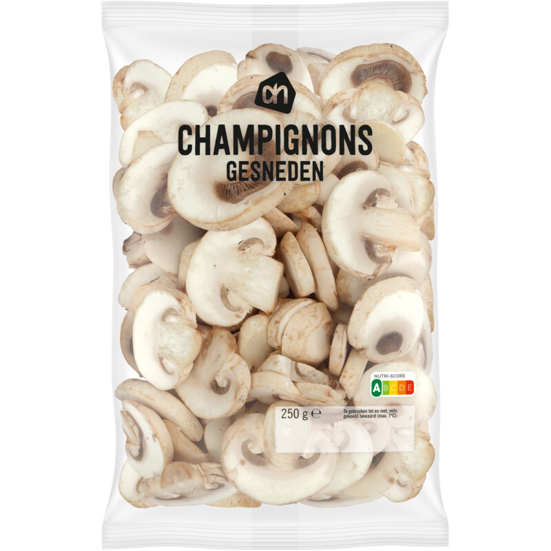 Een afbeelding van AH Champignons gesneden