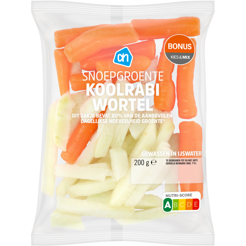Een afbeelding van AH Snoepgroente koolrabi wortel