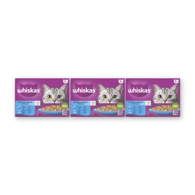 pdp-image-Whiskas 1+ Vis selectie in gelei 3-pack