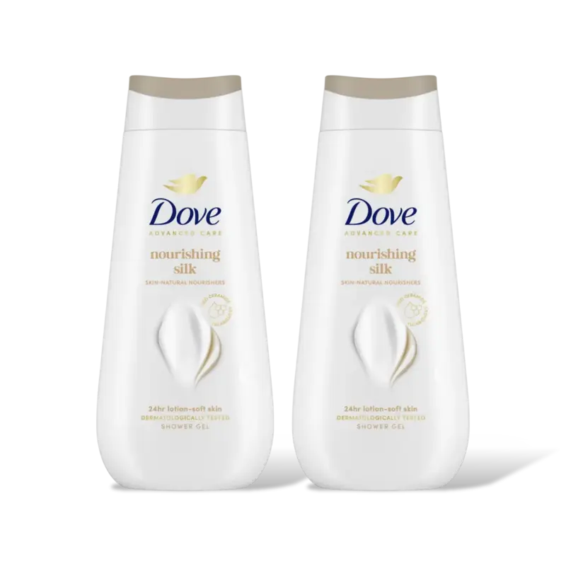 Dove Nourishing silk douchegel 2-pack