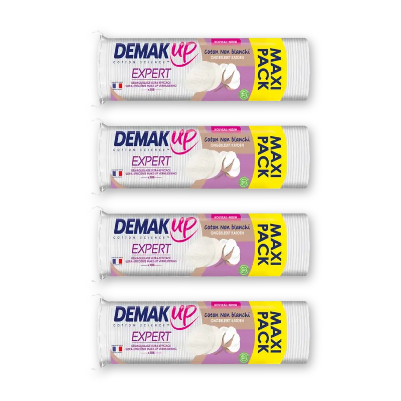 Demak'Up Expert ronde wattenschijfjes 4-pack