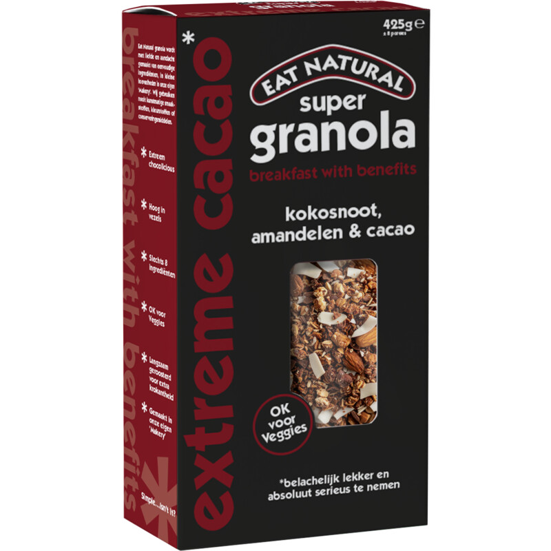 Een afbeelding van Eat Natural Super Granola Extreme Cacao