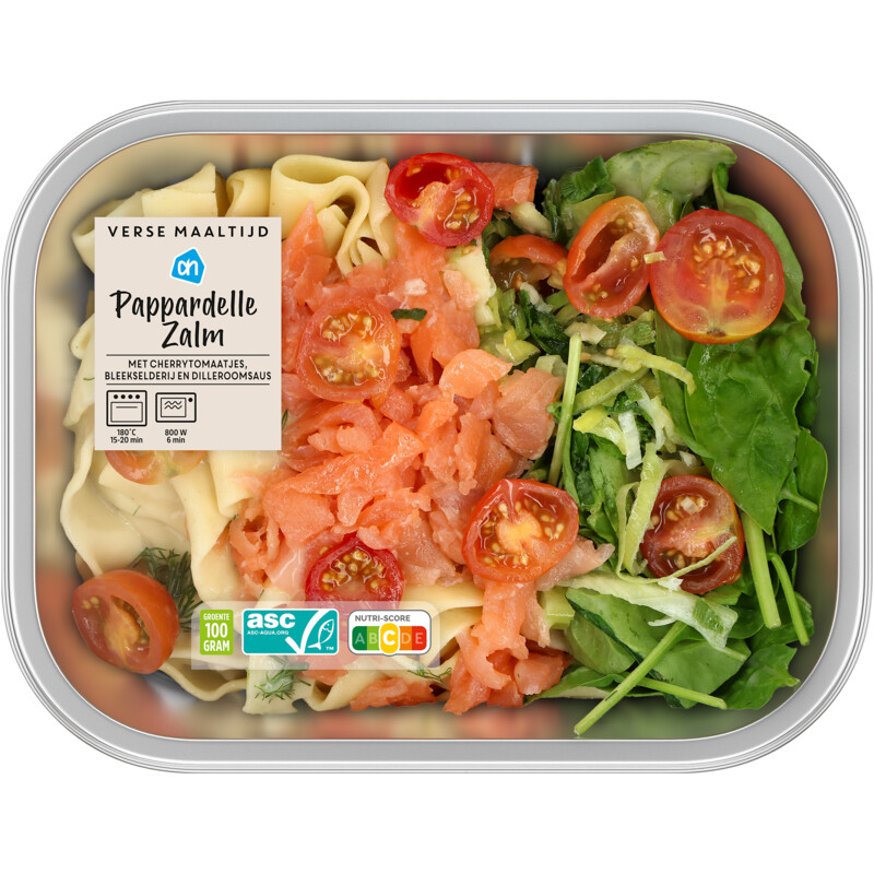 AH Verse maaltijd pappardelle zalm