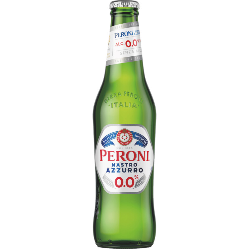Een afbeelding van Peroni Nastro azzurro Italiaans bier 0.0%