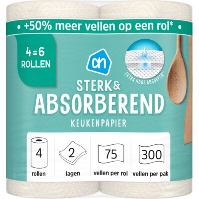 pdp-image-AH Keukenpapier sterk & abs 4=6 rollen