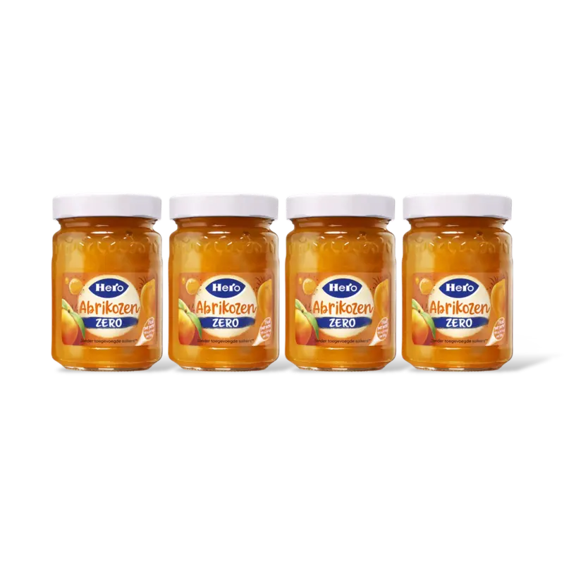 Hero Jam zero abrikozen 4-pack