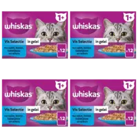 Whiskas 1+ Vis selectie in gelei 4-pack