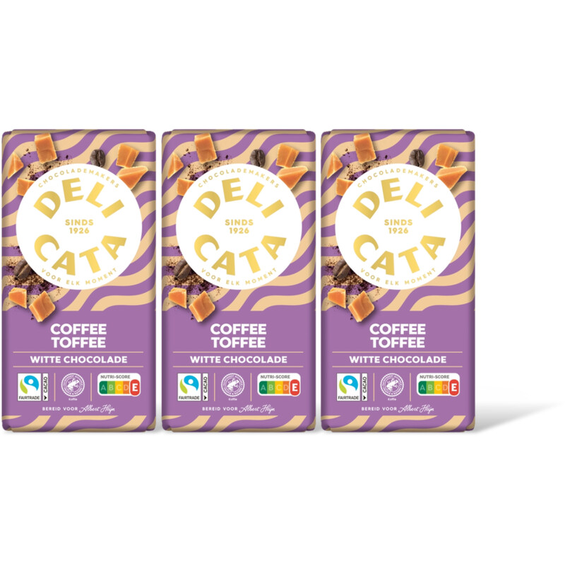 Delicata Reep latte karamel witte chocolade 3-pck