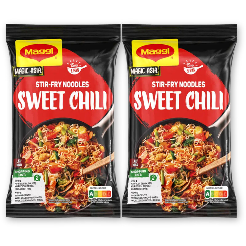 Maggi Stir-fry noodles sweet chili 2-pack