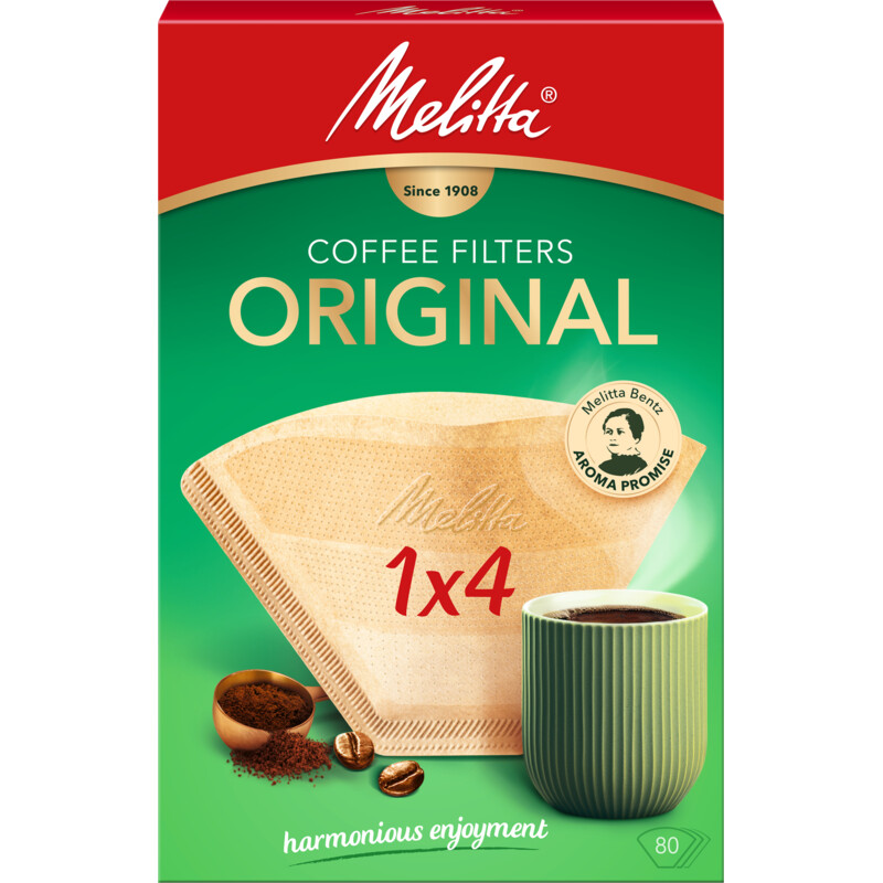 Een afbeelding van Melitta Original koffiefilters 1x4 bruin