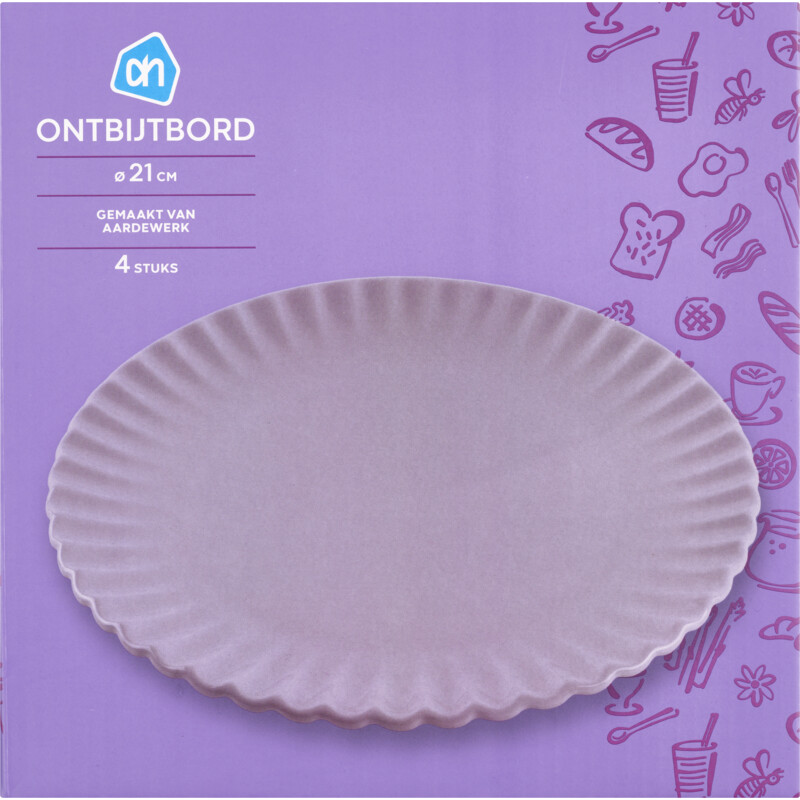 AH Sculpted ontbijtbord lila