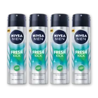 NIVEA Men fresh kick deodorant 4-pack