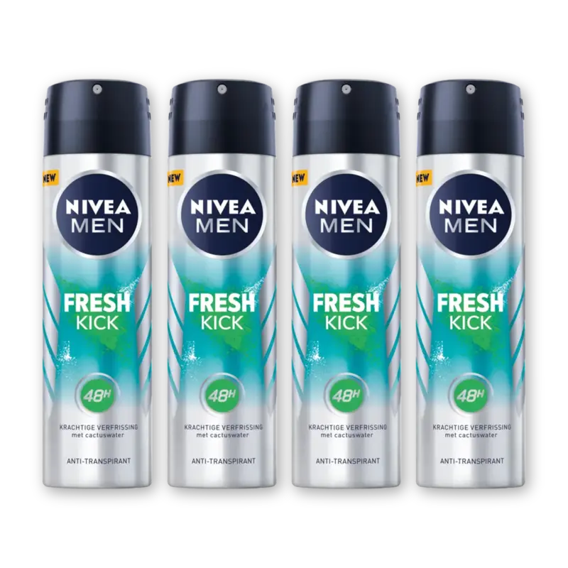 NIVEA Men fresh kick deodorant 4-pack