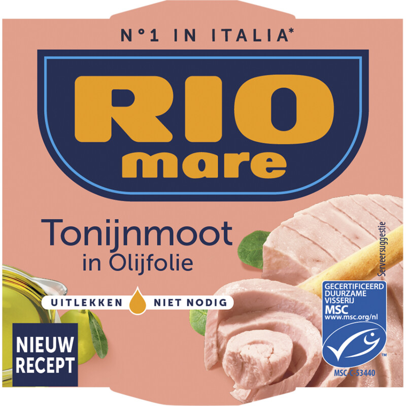 Een afbeelding van Rio Mare Tonijnmoot in olijfolie