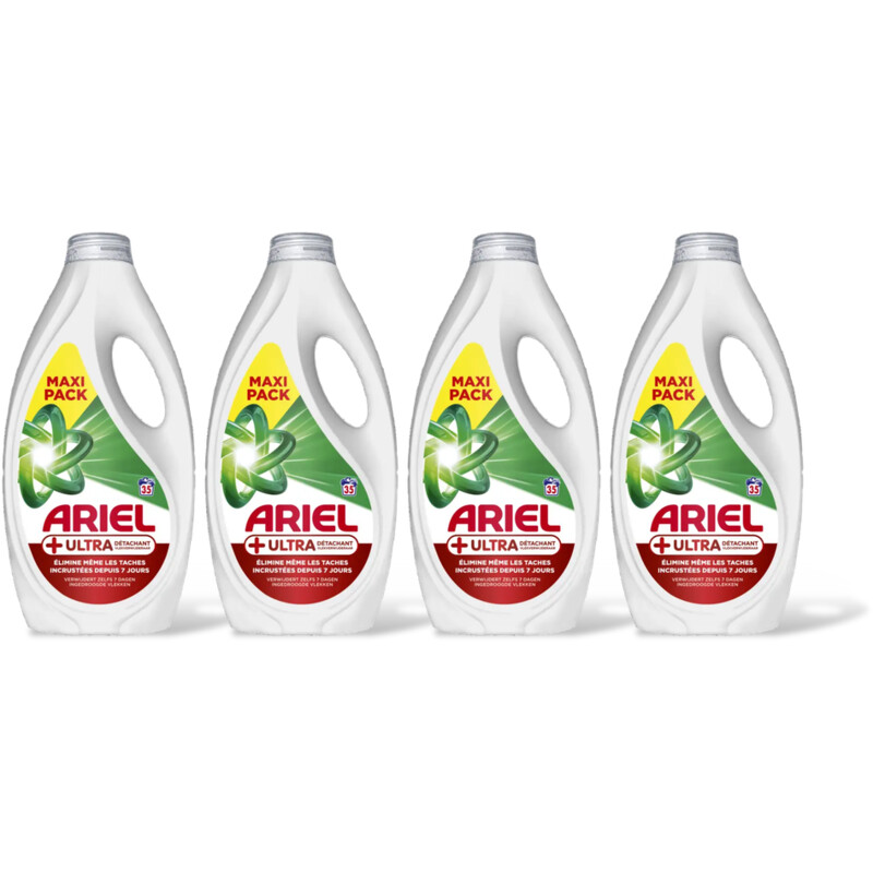 Ariel Vloeibaar+ ultra wasmiddel 4-pck