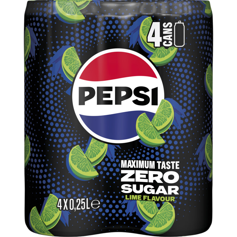 Pepsi Zero sugar lime 4-pack