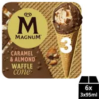 Magnum Caramel & almond waffle cone
