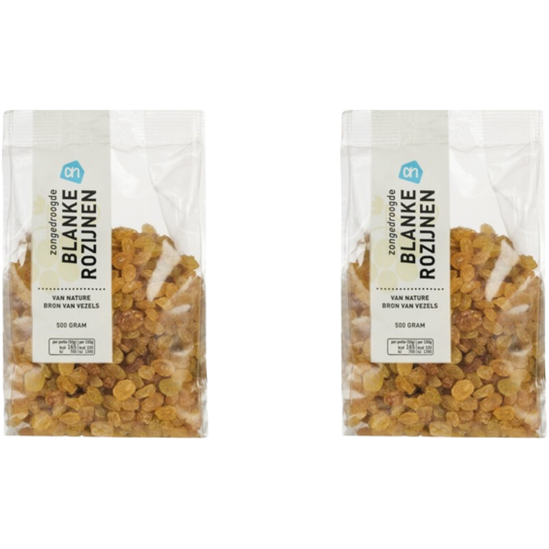 Een afbeelding van AH Blanke rozijnen 2-pack