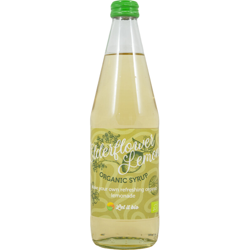 Een afbeelding van Let it Bio Vlierbloesem citroen siroop