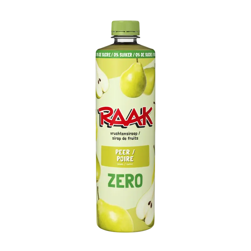 Raak Vruchtensiroop peren zero sugar