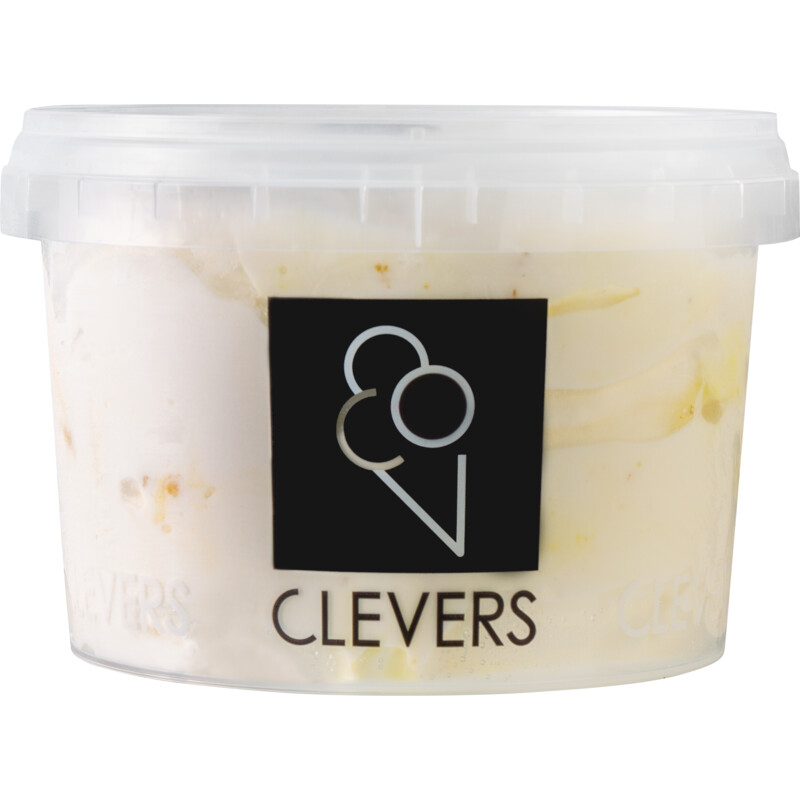 Een afbeelding van Clevers Witte chocolade-mango ijs