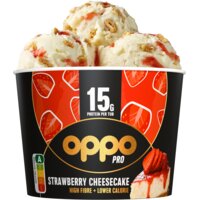 Een afbeelding van Oppo Brothers High protein strawberry cheesecake