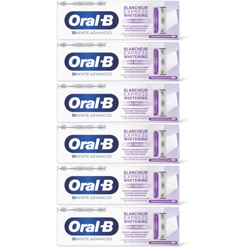 Oral-B 3D white express whitening tandpasta 6pk