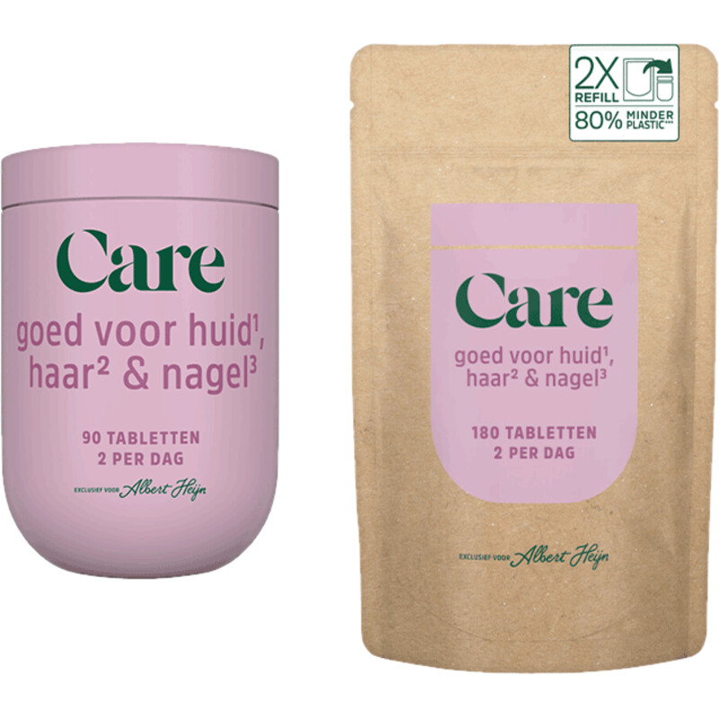 Een afbeelding van Care Goed voor huid1, haar2 & nagel3 pakket