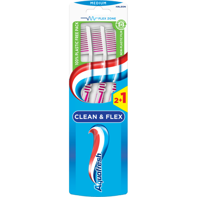 Een afbeelding van Aquafresh Clean & flex medium tandenborstel