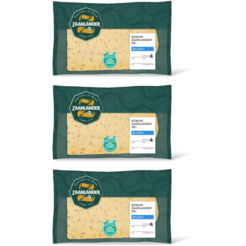 AH Zaanlander Belegen komijn 48+ plakken 3-pack