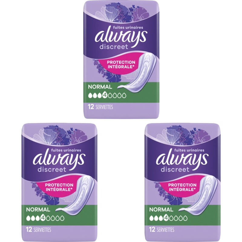 Een afbeelding van Always Maandverband Discreet Normal 3-pack