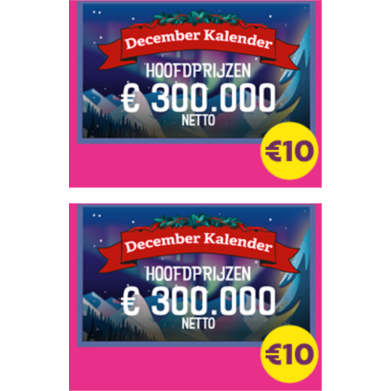 Een afbeelding van Kraslot December Kalender 10 euro: Het kado!