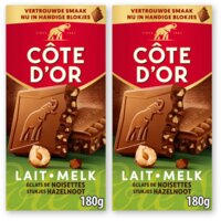 Côte d'Or melk stukjes hazelnoot 2-pack