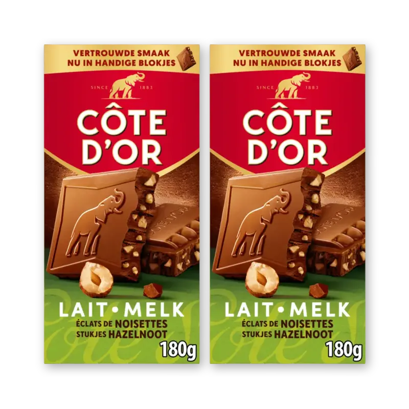 melk stukjes hazelnoot 2-pack
