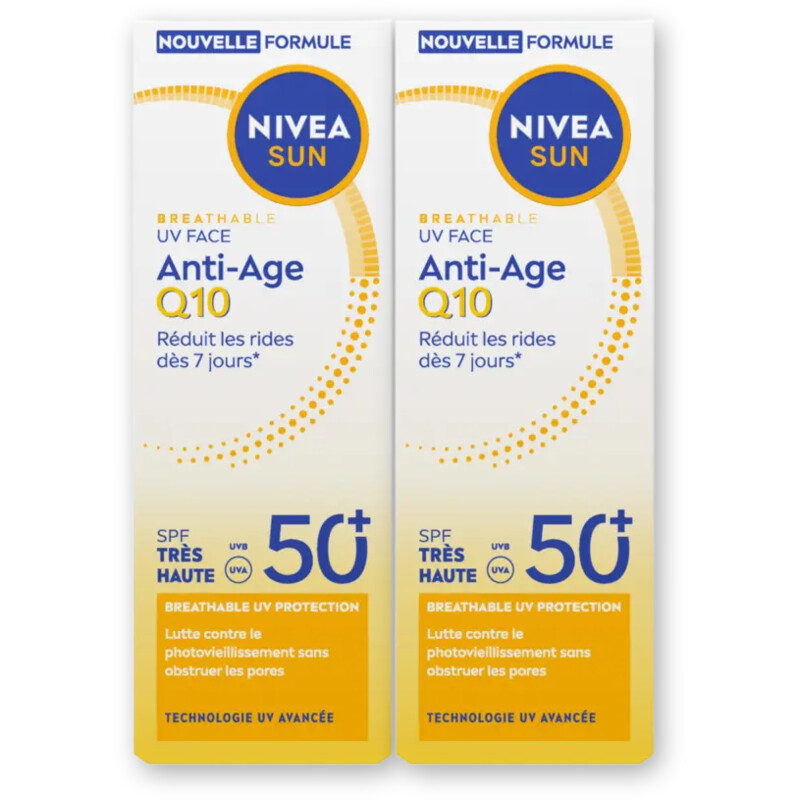 Nivea Sun Anti-age UV face spf50+ 2-pack