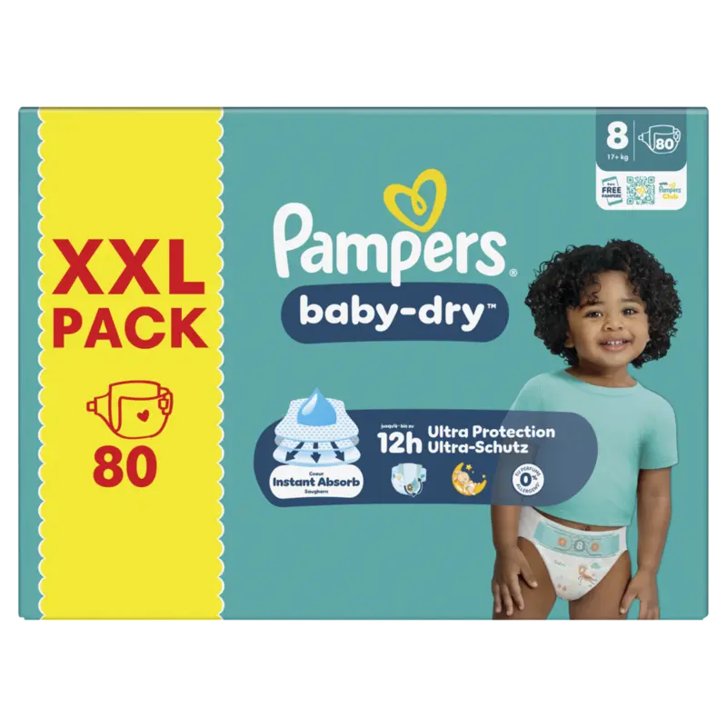 Baby-dry luiers maat 8 XXL pack