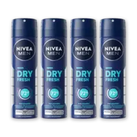 NIVEA Men dry fresh anti transpirant spray 4pk