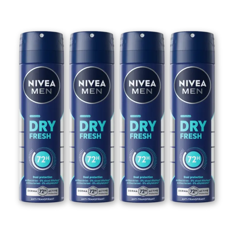 NIVEA Men dry fresh anti transpirant spray 4pk