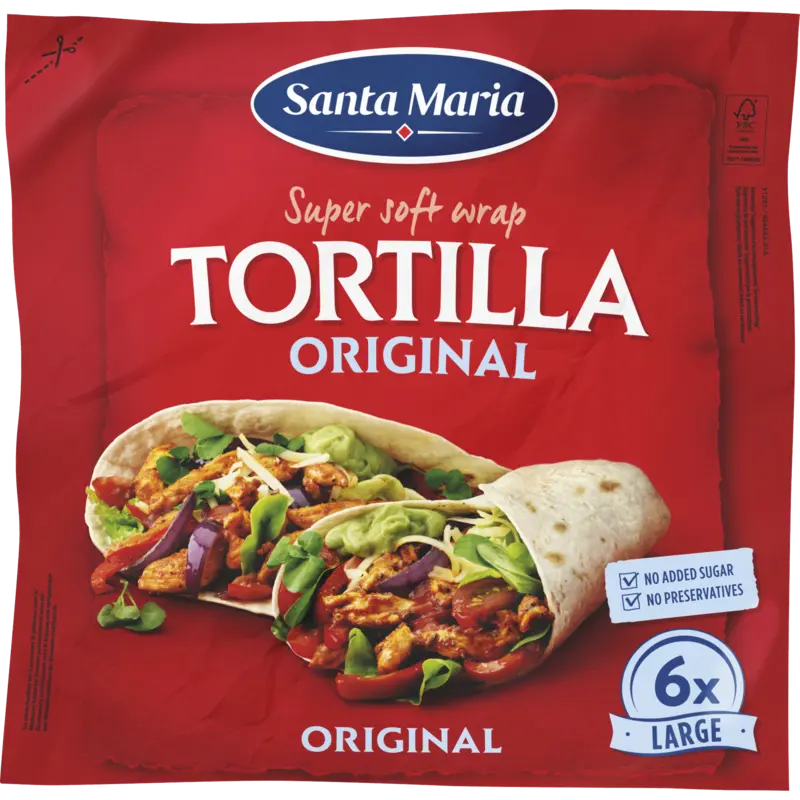 Santa Maria Tortilla wraps original 6x large